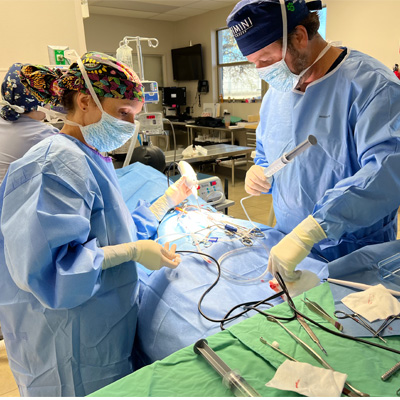 Hill Country Veterinary Surgical Specialty team during surgery