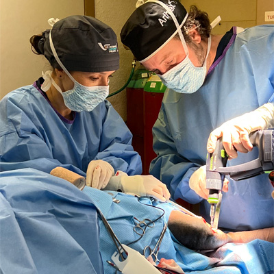 Hill Country Veterinary Surgical Specialty team in surgery